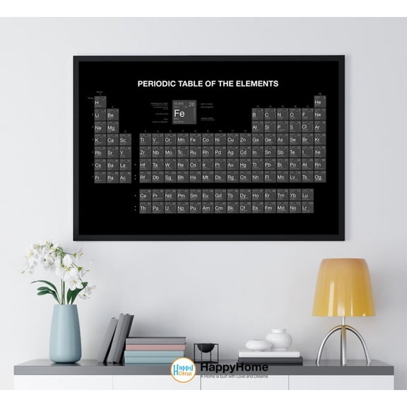 DailyMood Scientific Chemical Elements Chart Modern Design Classroom Wall Art Poster No Frame Modern White
