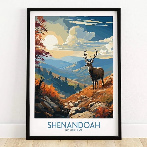 DailyMood Shenandoah National Park Blue Ridge Mountains Art Wall Decor Poster Print Scenic Virginia Landscape Design