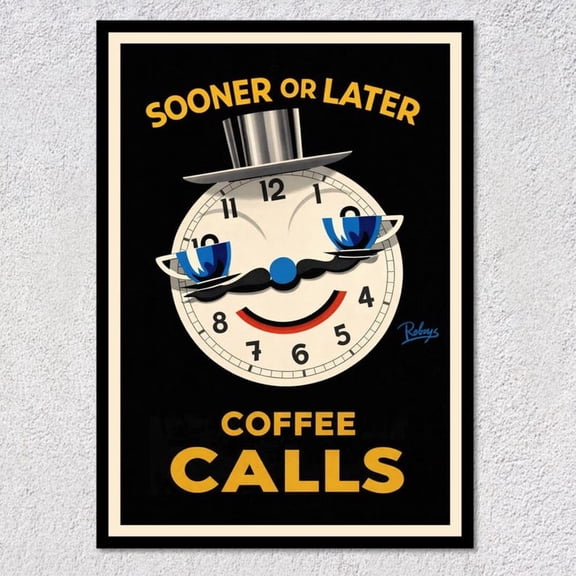 DailyMood Vintage Coffee Retro Quote Wall Art Print Unframed Funny Kitchen Cafe Poster