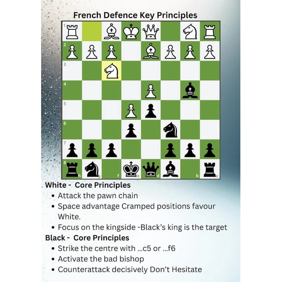 DailyMood Visual Openings Cheatsheet Diagram Chess Poster Wall Art Frameless Study Guide