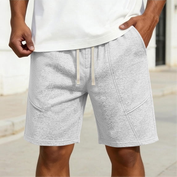 DailyTrove Men's Linen Blend Drawstring Casual Shorts, Breathable Summer & Beach Style
