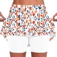 thumbnail image 1 of DailyTrove Women Floral Print Skort Casual Romantic Flared Skirt with Built-in Shorts, 1 of 4