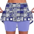 thumbnail image 1 of DailyTrove Women High Waist Tennis Skorts 2 in 1 Mixed Small Floral Full Print Lightweight Workout Skort, 1 of 4