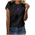 thumbnail image 1 of DailyTrove Women's Abstract Line Art Graphic T-Shirt - Short Sleeve Casual Tee, Artistic for Gallery & Outings, 1 of 3