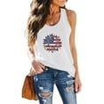 thumbnail image 1 of DailyTrove Women's American Flag Graphic Sleeveless Tank - Casual V-Neck Top, Patriotic for Holidays & Outings, 1 of 4
