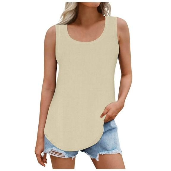 DailyTrove Women's Basic Solid Color Tank Top - Sleeveless Casual Camisole, Versatile for Layering & Daily
