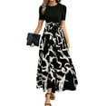 thumbnail image 1 of DailyTrove Women's Cow Print Maxi Dress, Trendy Outerwear for Summer Beach Trips Retro Style, 1 of 6