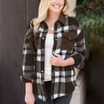 thumbnail image 1 of DailyTrove Women's Button-Front Plaid Shacket - Cotton-Blend Casual & Layered Wear, Versatile for Seasonal Outings, 1 of 6