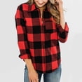 thumbnail image 1 of DailyTrove Women's Classic Red & Black Buffalo Plaid Shirt, Timeless Outerwear for Fall Layering & Daily Wear for women, 1 of 5