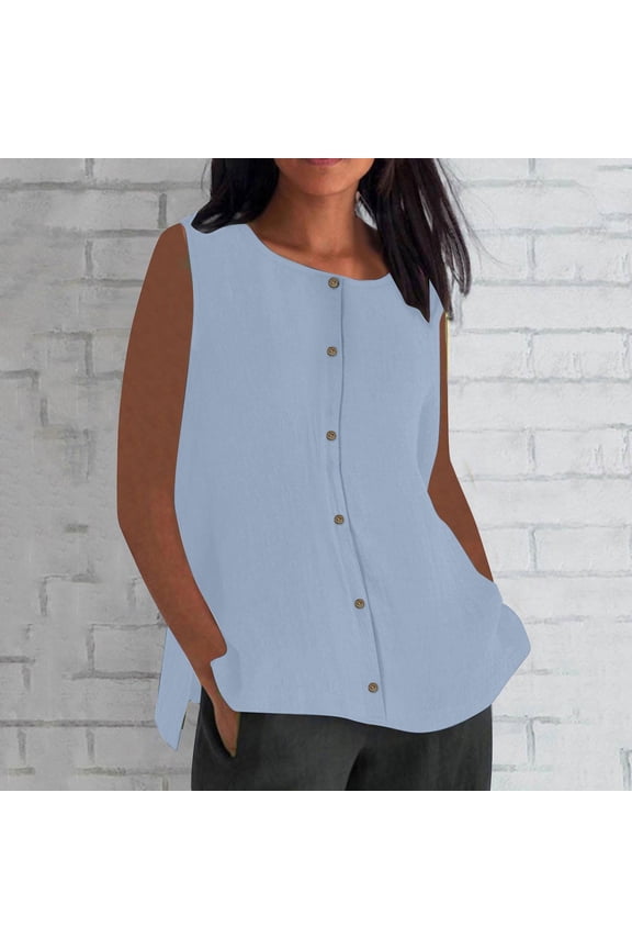 Women's Cutout Detail Sleeveless Top - Fitted Casual Blouse, Stylish for Dates & Nights