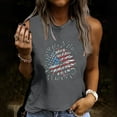 thumbnail image 1 of DailyTrove Women's Distressed American Flag Tank Top - Polyester Patriotic & Casual Wear, Edgy for July 4th Celebrations, 1 of 5