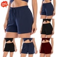 thumbnail image 1 of DailyTrove Women's Drawstring Cotton Lounge Shorts, High Waisted Soft Sleep Shorts, 1 of 6