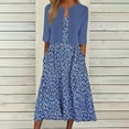 thumbnail image 1 of DailyTrove Women's Floral Maxi Dress with Cropped Cardigan Set, Elegant Outerwear for Summer Garden Parties Formal Gatherings, 1 of 6