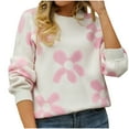 thumbnail image 1 of DailyTrove Women's Floral Print Long Sleeve Top, Casual Daily & Outdoor Wear, Soft Cotton Blend, Plus Size Friendly, 1 of 5