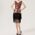 thumbnail image 1 of DailyTrove Women's Fringe Flapper Dress-Sleeveless-Midi-Polyester-for 1920s Party/Costume Event-Vintage Fringe, 1 of 6