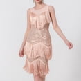 thumbnail image 1 of DailyTrove Women's Fringe Trim Midi Dress-Sleeveless-Flowy-Polyester-for Nightclub/Dance Party-Playful Fringe, 1 of 6