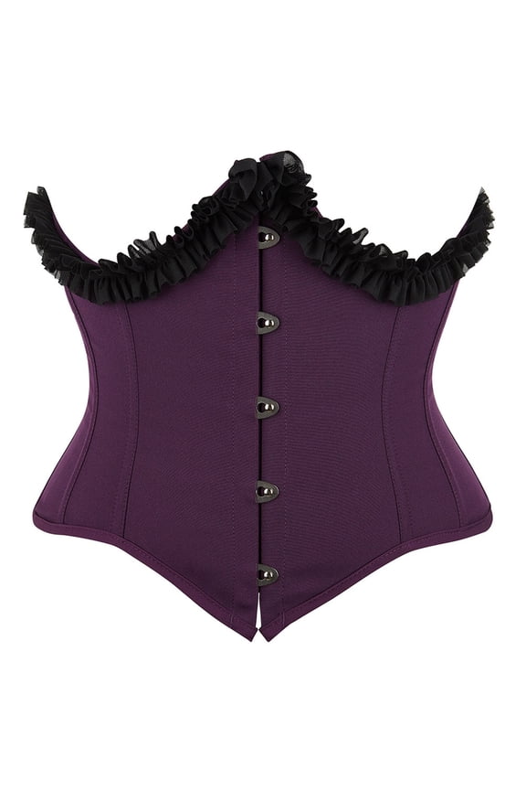 Women's Fringe Trim Underbust Corset - Polyester Gothic Casual & Party Wear, Edgy for Night Outings & Events for women