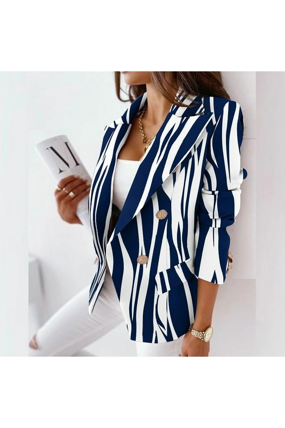 Women's Geometric Color-Block Blazer (Multi-Color Options), Elegant Outerwear for Office Commute & Formal Events for women
