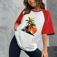 thumbnail image 1 of DailyTrove Women's Graphic Baseball Tee - Short Sleeve Casual Top, Playful for Summer & Gatherings, 1 of 4