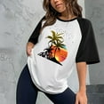 thumbnail image 1 of DailyTrove Women's Graphic Baseball Tee - Short Sleeve Casual Top, Playful for Summer & Gatherings, 1 of 4