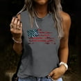 thumbnail image 1 of DailyTrove Women's Grunge American Flag Tank Top - Polyester Patriotic & Edgy Wear, Cool for Street Style, 1 of 5