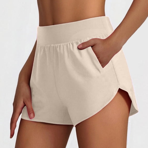 DailyTrove Women's High Waisted Biker Shorts - Tummy Control Stretch Workout Shorts for Gym & Yoga