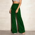 thumbnail image 1 of DailyTrove Women's High Waisted Flare Pants - Stretch Wide Leg Trousers for Casual & Party Wear, 1 of 6
