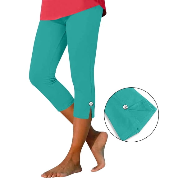 DailyTrove Women's High Waisted Printed Yoga Leggings - Tummy Control Stretch Workout Pants for Gym & Running