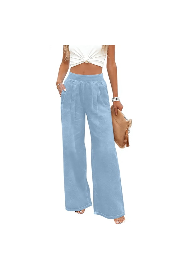 Women's High Waisted Wide Leg Jeans - Loose Fit Denim Pants with Pockets for Casual & Streetwear