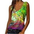 thumbnail image 1 of DailyTrove Women's Holographic Sequin Tank Top - Polyester Sparkly Party & Night Out Wear, Flattering for Celebrations, 1 of 1