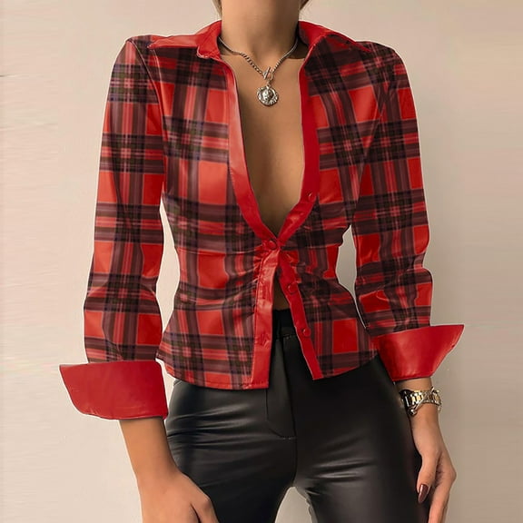 DailyTrove Women's Houndstooth Plaid Cropped Blazer, Chic Outerwear for Office Commute & Night Outings for women