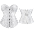 thumbnail image 1 of DailyTrove Women's Lace Overbust Corset - Slimming Waist Training Bustier, Polyester for Daily Shapewear & Formal Events for women, 1 of 6
