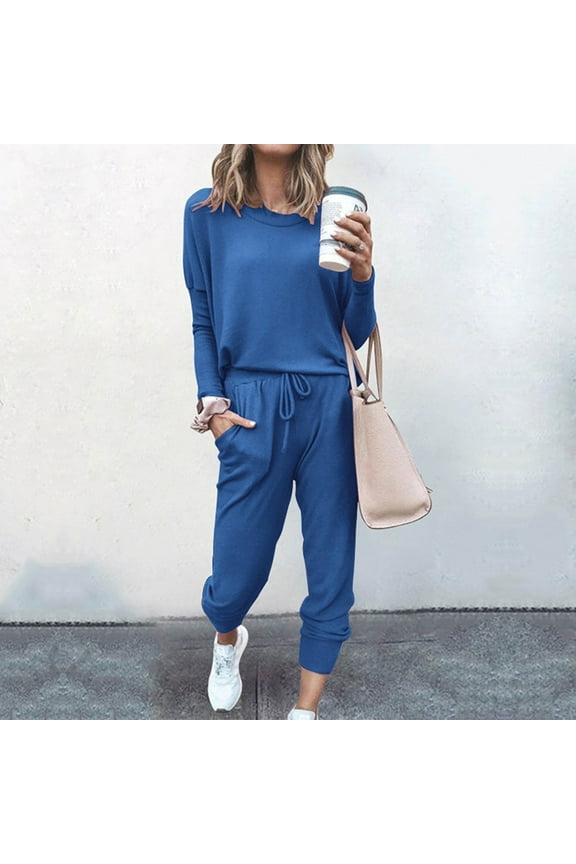 Women's Long Batwing Sleeve Loose Off Shoulder Fall Sweaters Casual Knit Pullovers Jumper Tops,Blue