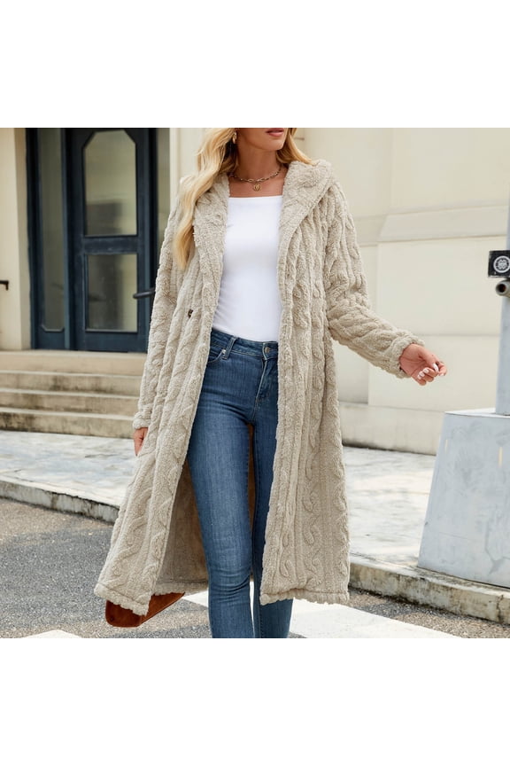 Women's Long Knit Cardigan, Long Sleeve, Casual Office & Lounge Wear, Soft Wool Blend, Plus Size Friendly