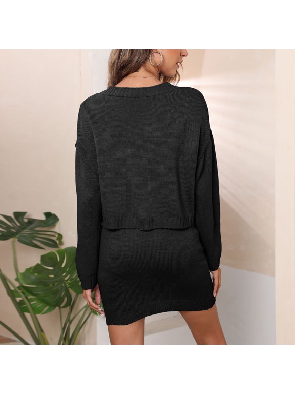 Women's Long Sleeve Cloud Print Sweater - Patterned, Oversized Fit, Fall & Casual Daily Wear,Black