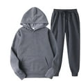 thumbnail image 1 of DailyTrove Women's Long Sleeve Crew Neck Hoodie & Pant Set - Solid Color, Casual Style, Spring & Outdoor Leisure Wear,Dark Gray, 1 of 6