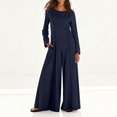 thumbnail image 1 of DailyTrove Women's Long Sleeve Maxi Dress - Loose Fit Casual Dress with Pockets for Fall & Evening Wear, 1 of 6