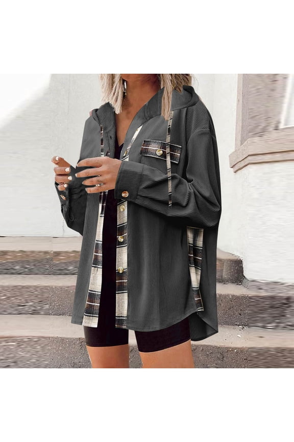 Women's Long Sleeve Plaid Shirt - Button Down Casual Top, Classic for Work & Weekend Outings