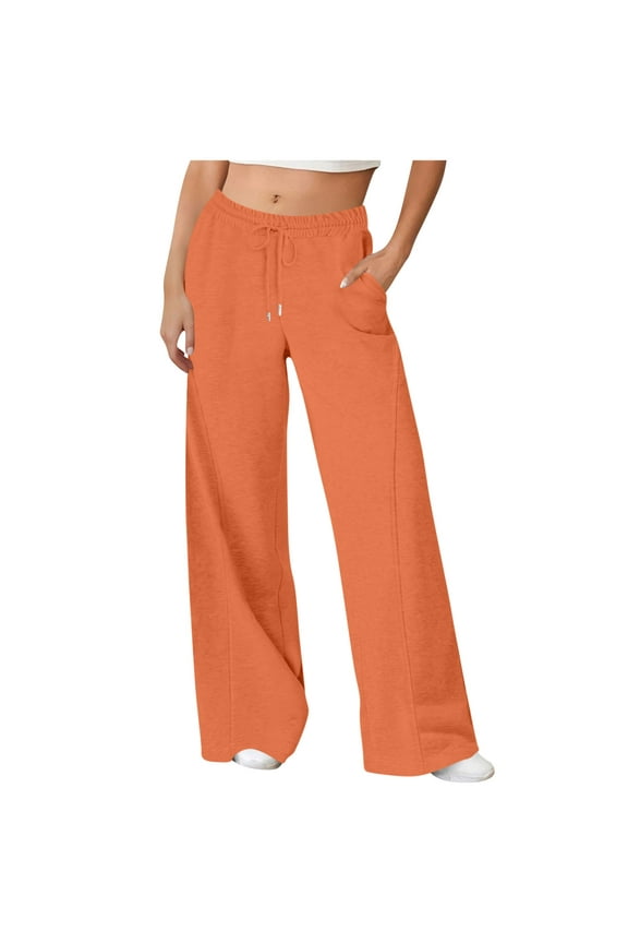 Women's Loose Wide-Leg Pants - Relaxed Weekend Outings & Everyday Styling