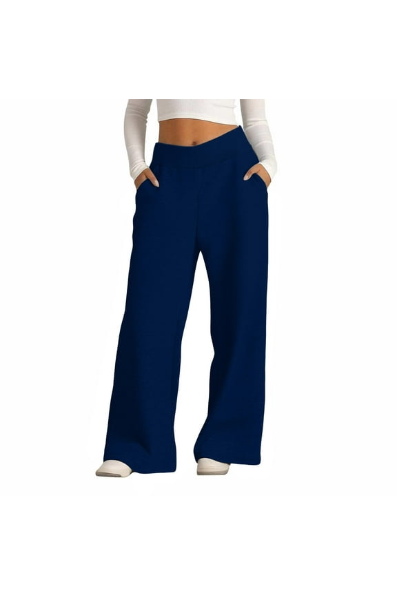 Women's Loose Wide-Leg Pants - Relaxed Weekend Outings & Leisure Wear