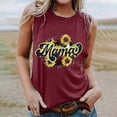 thumbnail image 1 of DailyTrove Women's "Mama" Sunflower Graphic Tank Top - Polyester Casual Summer & Daily Wear, Cute for Outings, 1 of 5