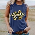 thumbnail image 1 of DailyTrove Women's "Mama" Sunflower Graphic Tank Top - Polyester Casual Summer & Daily Wear, Cute for Outings, 1 of 5