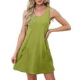 thumbnail image 1 of DailyTrove Women's Multi Color Sleeveless Fitted Midi Dress, Casual Outerwear for Summer Daily Wear Effortless Styling, 1 of 6
