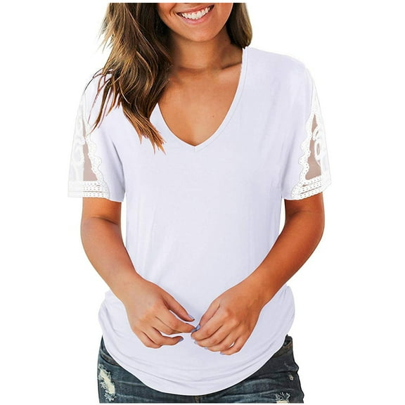 DailyTrove Women's Nautical Graphic Print Tee - Short Sleeve T-Shirt, Cute for Coastal & Casual Wear