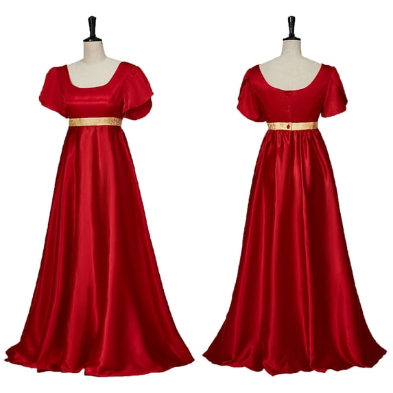 DailyTrove Women's Off-Shoulder Ball Gown-Short Sleeve-Floor-Length-Satin-for Prom/Wedding-Elegant Off-Shoulder