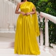 thumbnail image 1 of DailyTrove Women's One-Shoulder Satin Gown-Floor-Length-Polyester-for Gala/Wedding-Luxe Satin, 1 of 6