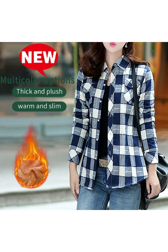 Women's Plaid Shirt Jacket with Lined Interior, Casual Outerwear for Fall Layering & Daily Errands for women