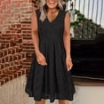 thumbnail image 1 of DailyTrove Women's Plus Size Swing Dress-Sleeveless-Fit & Flare-Polyester-for Casual Gathering/Everyday-Plus Size Friendly, 1 of 6