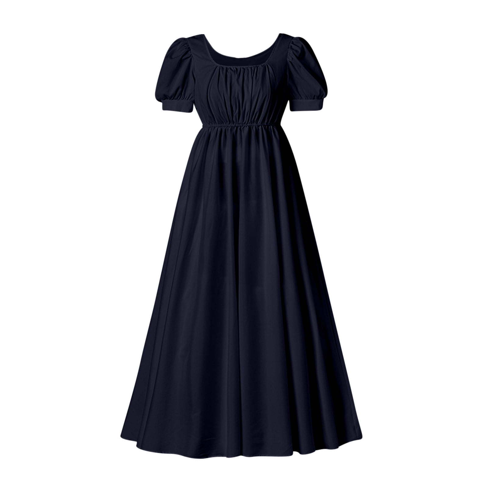 Square Collar Off Shoulder Puff Bubble Sleeve Party Maxi Dresses main image 0