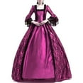 thumbnail image 1 of DailyTrove Women's Purple Brocade Victorian Ball Gown - Polyester Formal Historical Costume, for Gala Events, 1 of 6